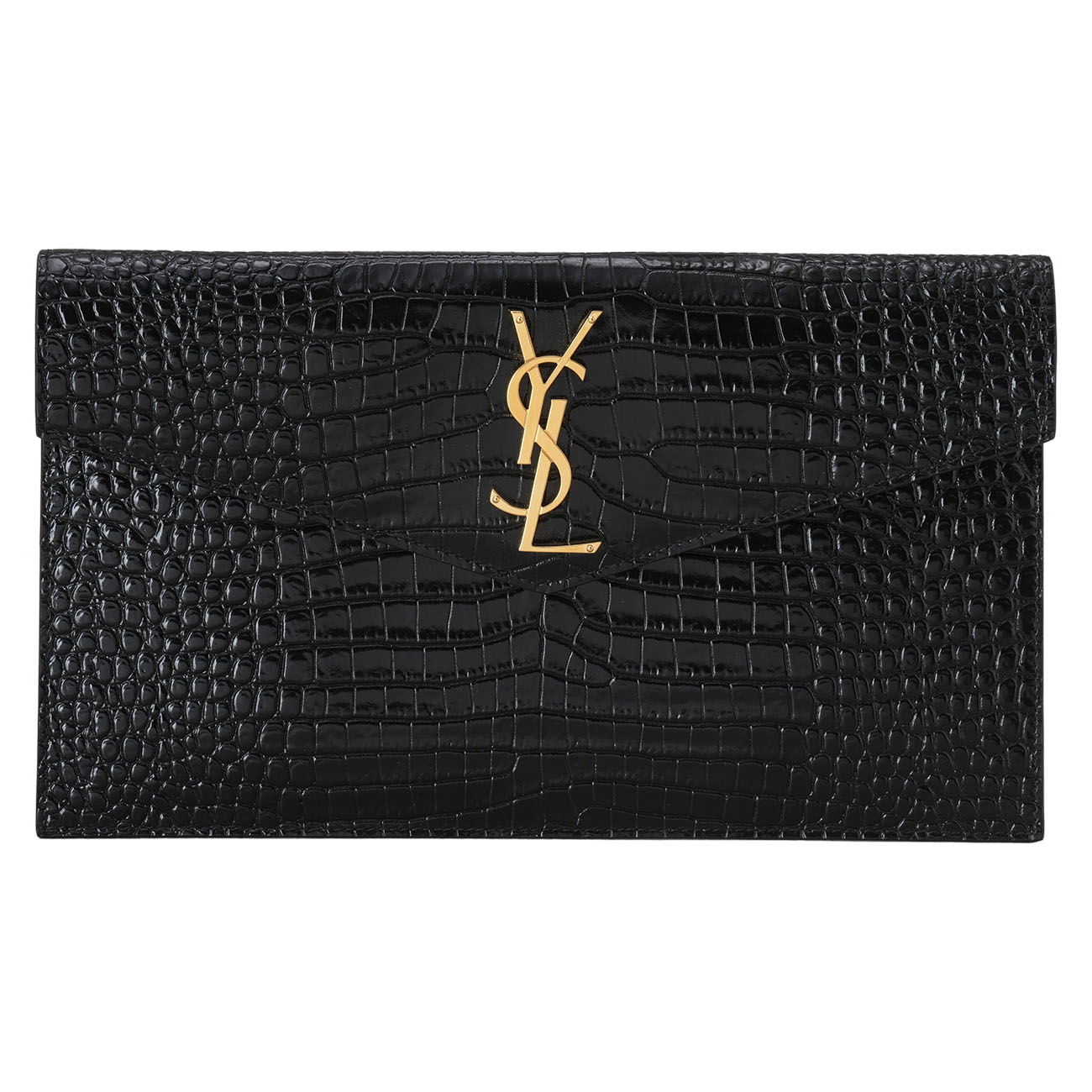 YVES SAINT LAURENT(USED)생로랑 565739 크로커다일 업타운 파우치